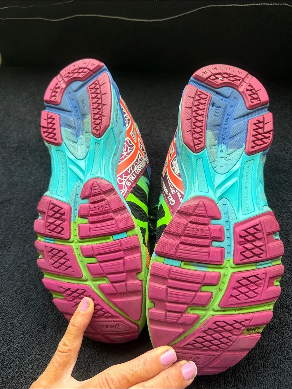 ASICS Women’s Multi-Color Athletic Running Shoes - Bright Teal, Pink & Green